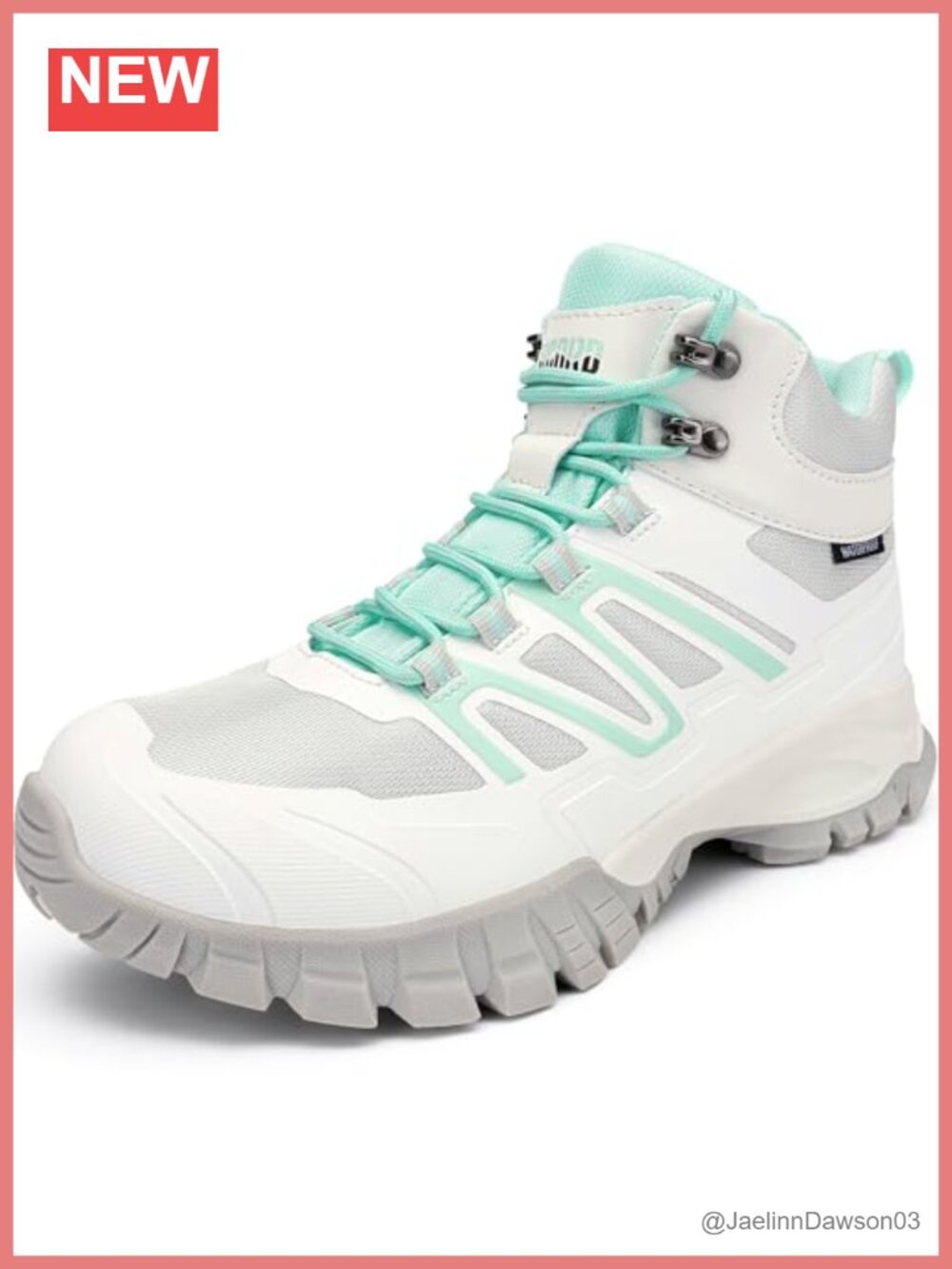 Women's Hiking Boots Waterproof Ankle Support Lace-Up Mid-Cut